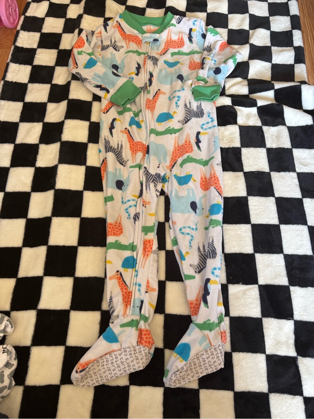 24 month carters safari themed white sleeper